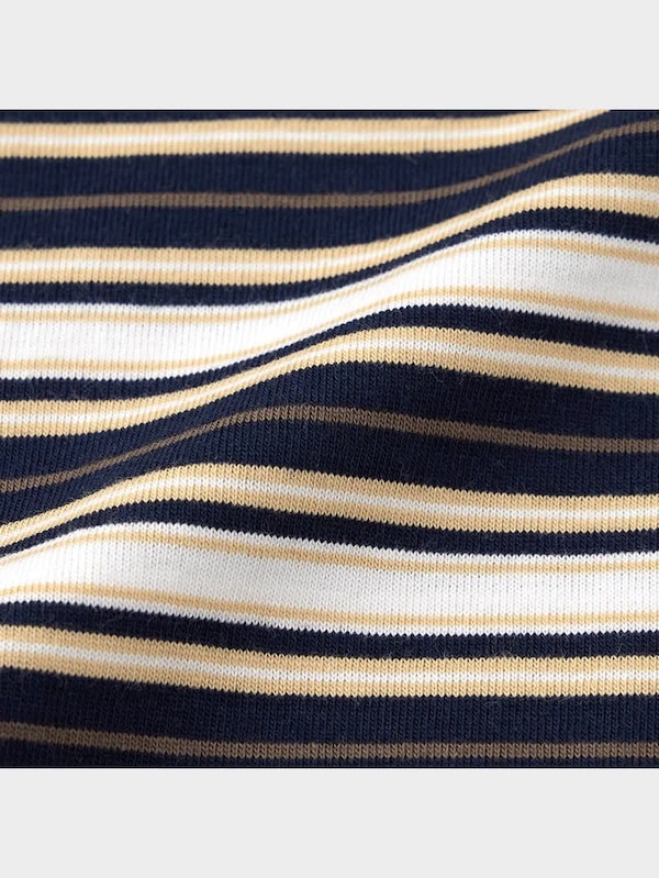 ワイドフィットT(5分袖)(マルチボーダー)