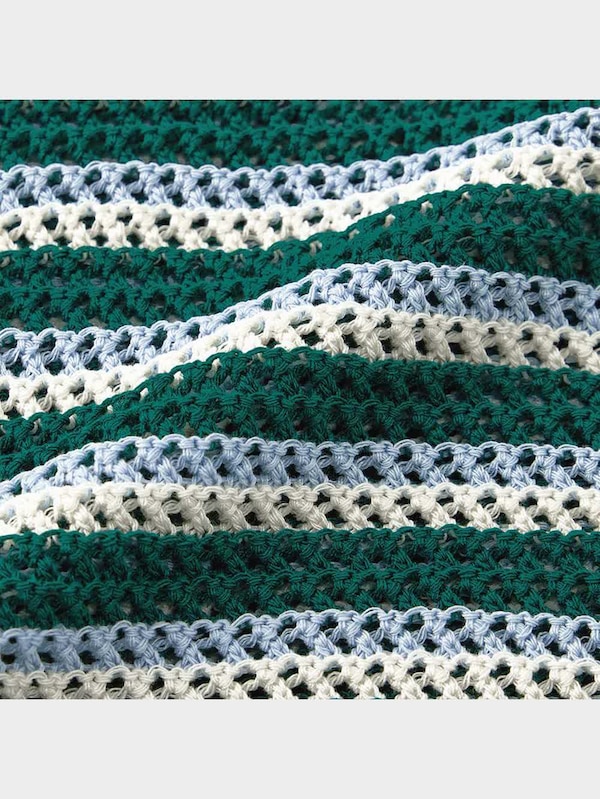 透かし編みボーダーセーター(ノースリーブ)