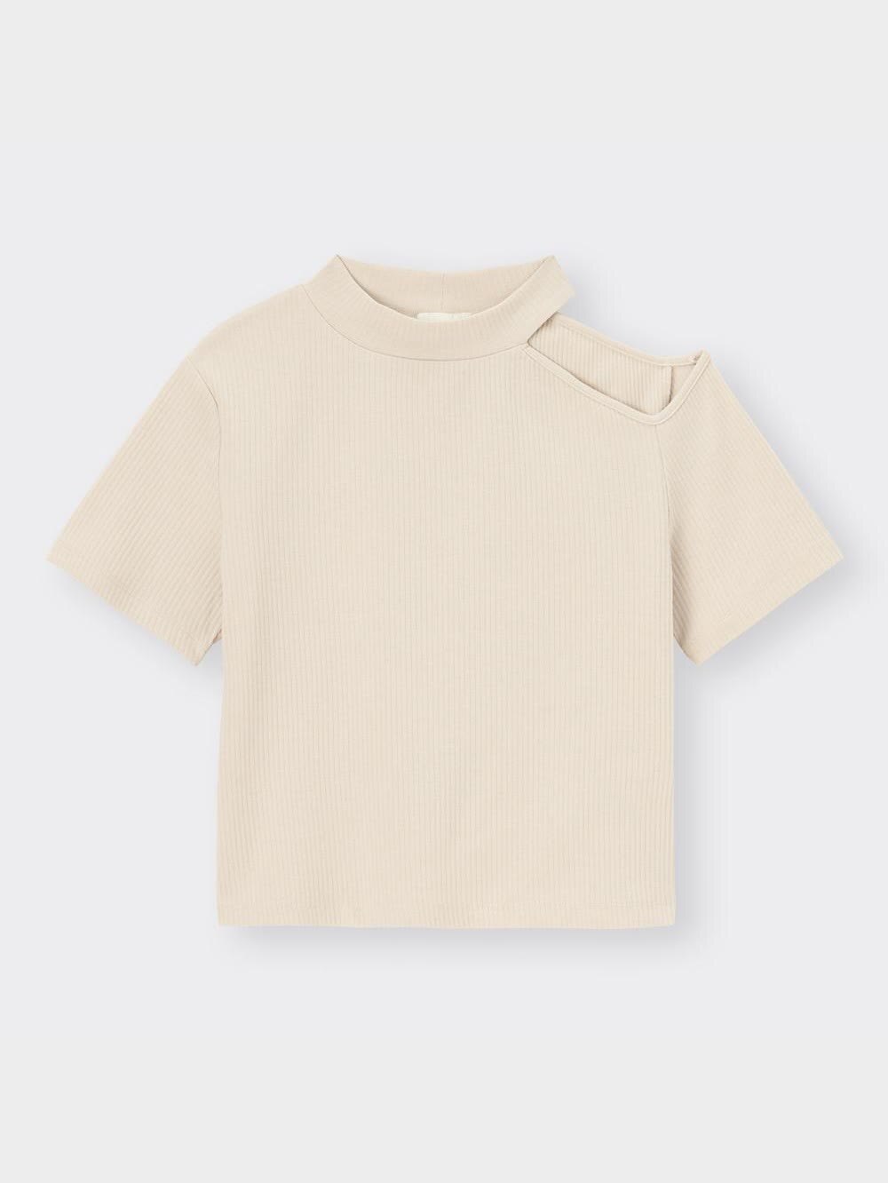 jonnlynx カットアウト Tシャツ　リブ lilLilly（リルリリー）の「カットアウトリブトップス（Tシャツ