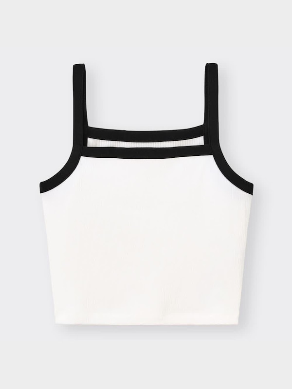 バイカラークロップドキャミソールNT+E