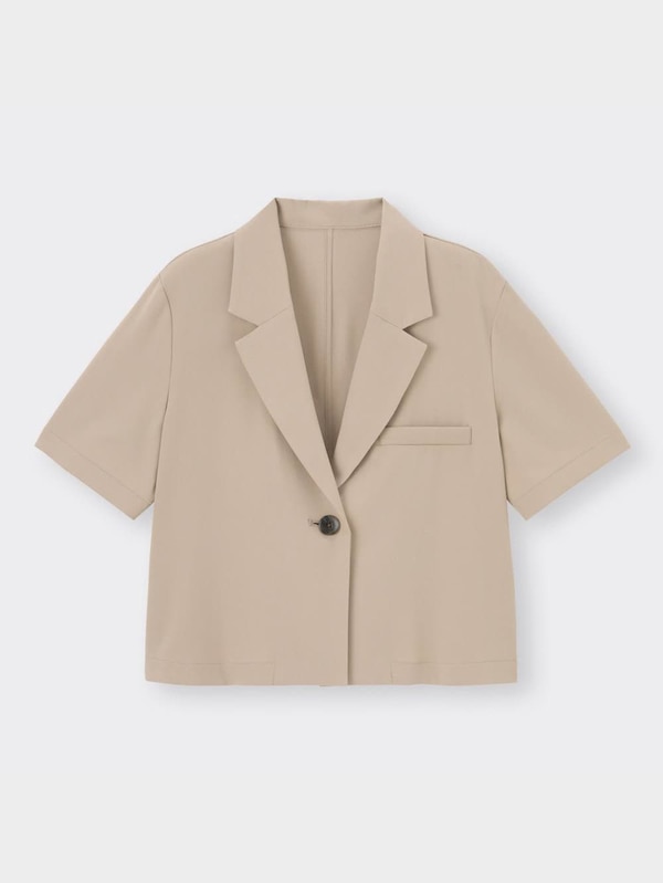 ハーフスリーブクロップドジャケット