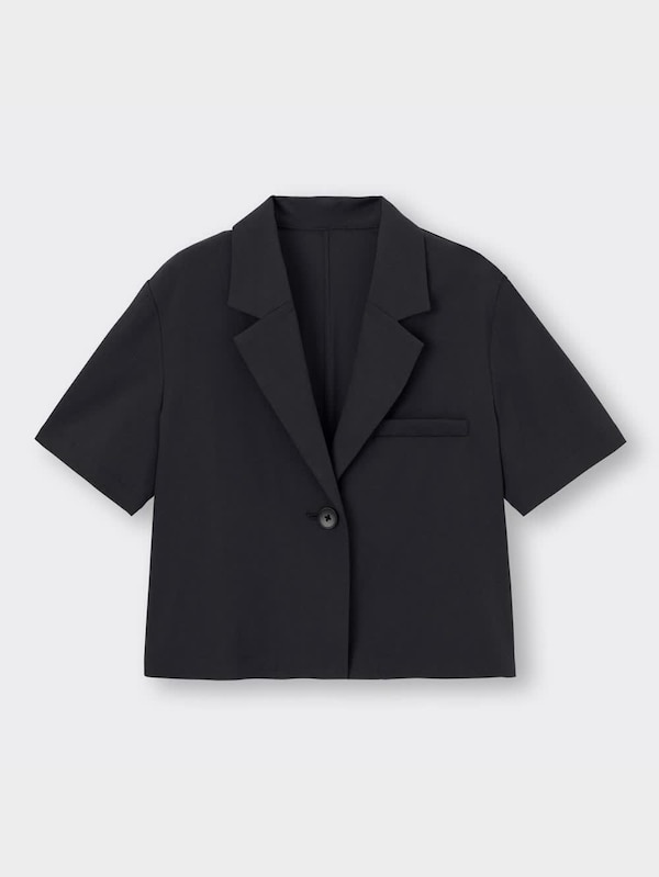 ハーフスリーブクロップドジャケット