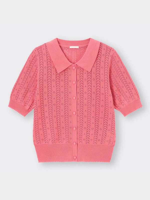 レーシーポロカーディガン(半袖)YG+X