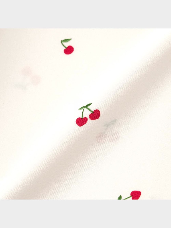 サテンパジャマ(半袖&ショートパンツ)(チェリー)