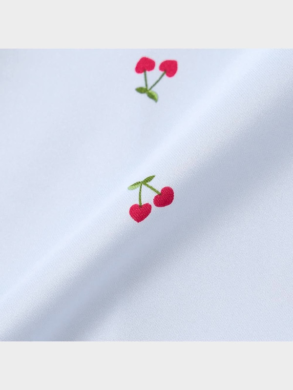 サテンパジャマ(半袖&ショートパンツ)(チェリー)