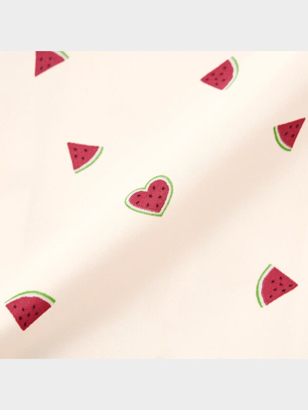 サテンパジャマ(半袖&ショートパンツ)(スイカ)