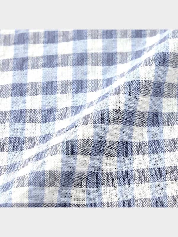 コットンサッカーパジャマ(ギンガムチェック)(半袖&ショートパンツ)