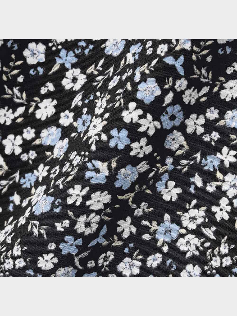 オブリ　OBLI 花柄ワンピース　 Vネック フレアスリーブ パフスリーブVネックフラワーワンピース | DRESS | OBLI