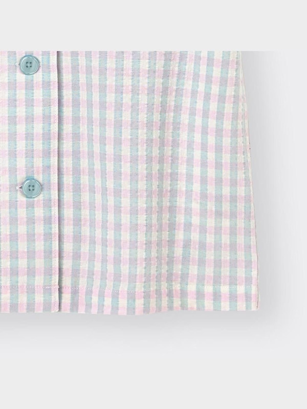 GIRLSギンガムチェックパジャマ(半袖&ショートパンツ)+X