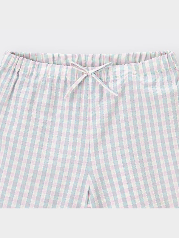 GIRLSギンガムチェックパジャマ(半袖&ショートパンツ)+X