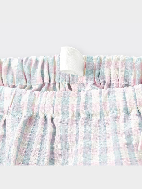 GIRLSギンガムチェックパジャマ(半袖&ショートパンツ)+X