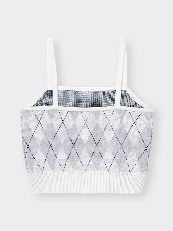 アーガイルクロップドニットキャミソールNT+E(アンサンブル可能)