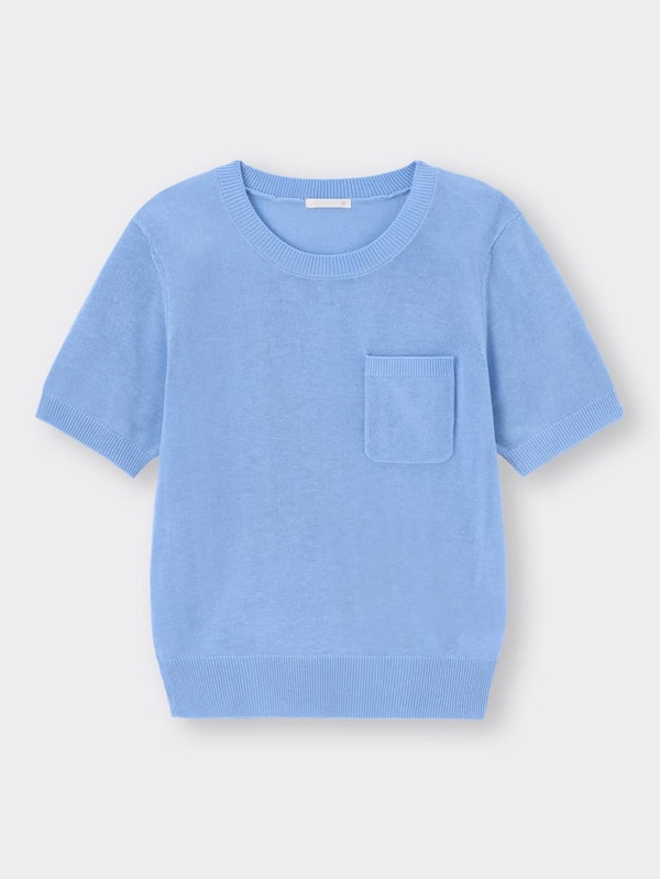 クルーネックセーター(半袖)NT+E