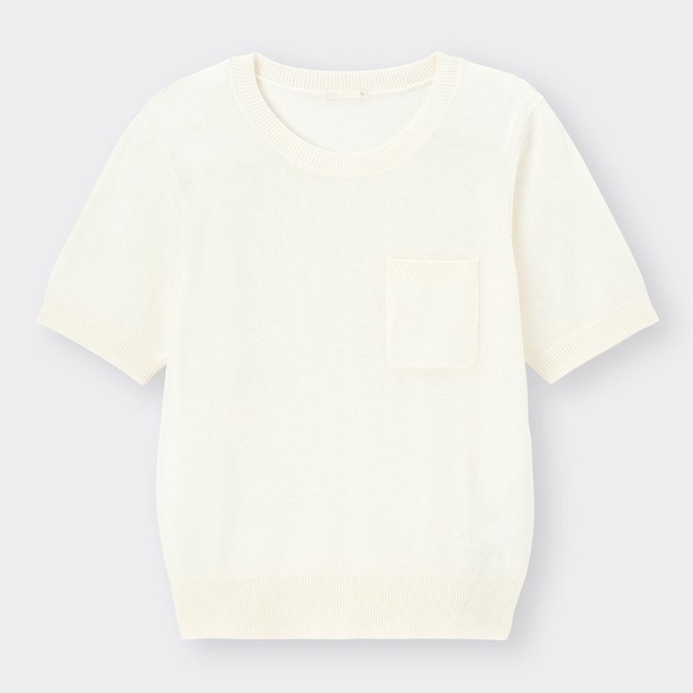 GU クルーネックセーター(半袖) - Tシャツ