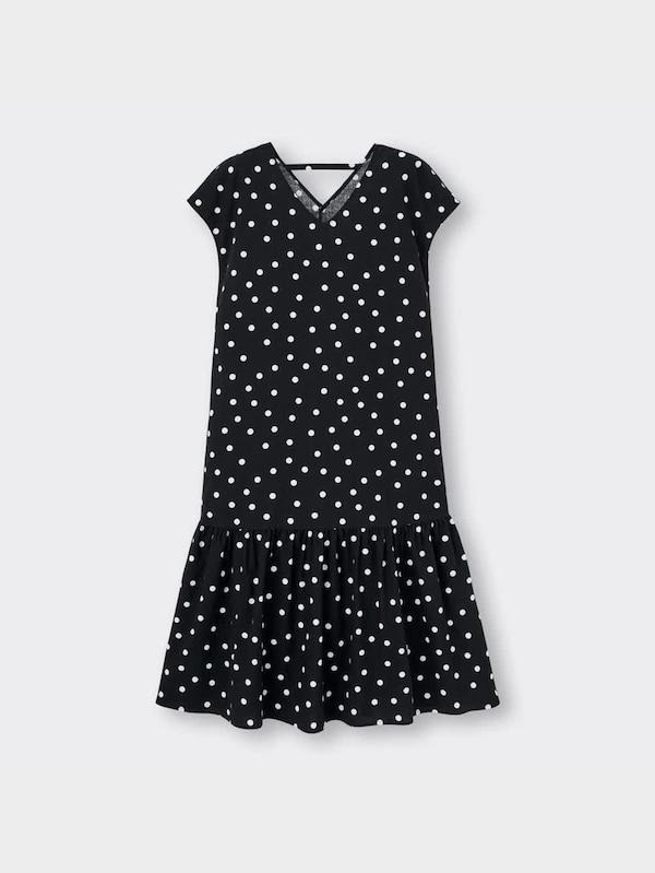 ドットVネックワンピース(半袖)RS+E