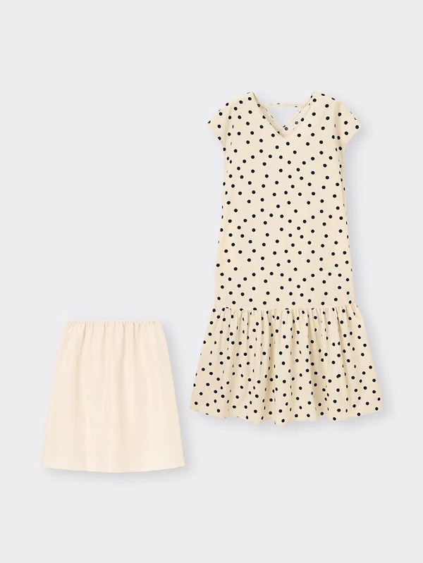 ドットVネックワンピース(半袖)RS+E