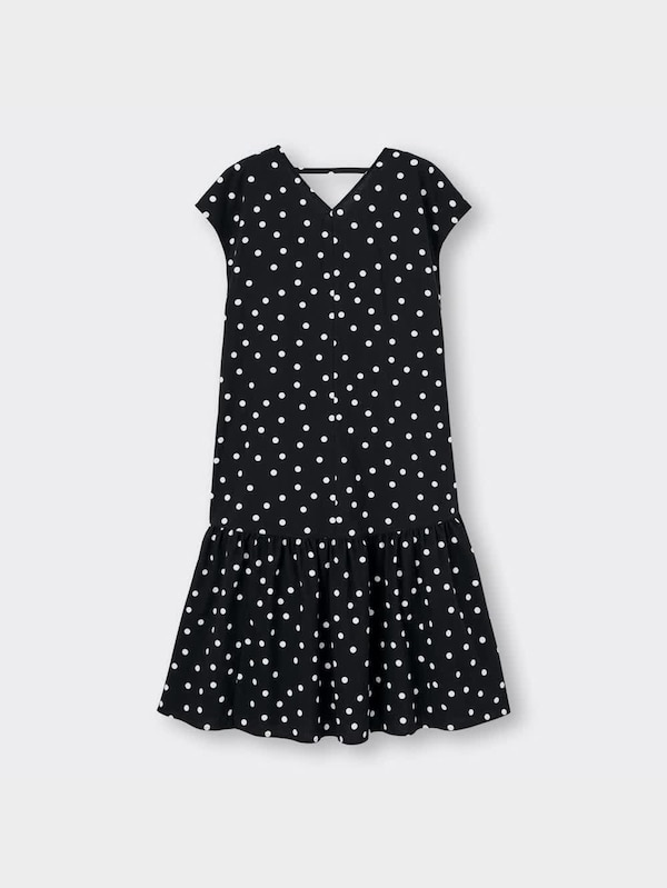 ドットVネックワンピース(半袖)RS+E