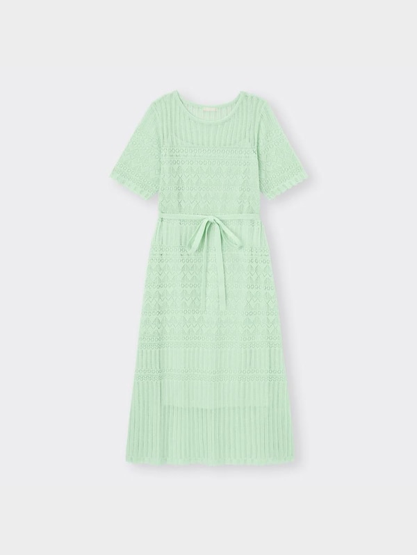 レーシーウエストリボンワンピース(半袖)Z+E