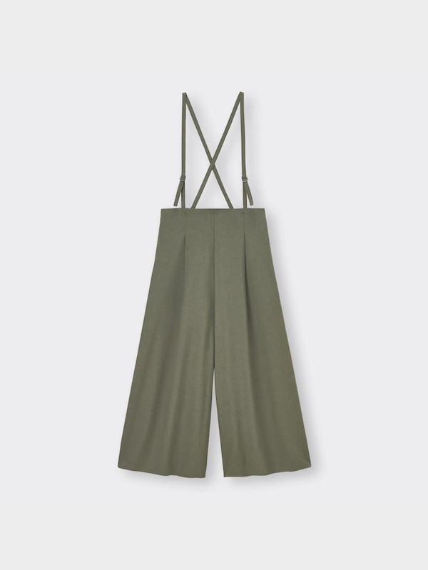 サスペンダー付きワイドクロップドパンツOSB+EC