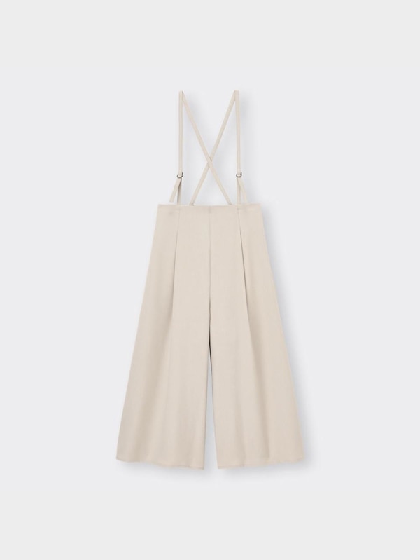 サスペンダー付きワイドクロップドパンツOSB+EC