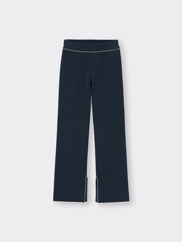 バイカラースリットニットパンツRS+X