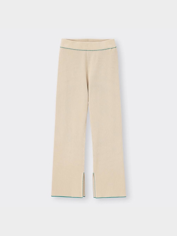 バイカラースリットニットパンツRS+X