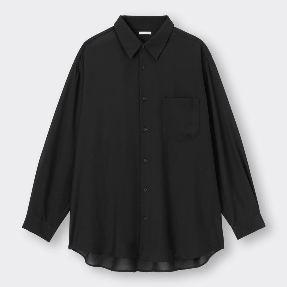 GU公式 | シアーオーバーサイズシャツ(長袖)NT+E