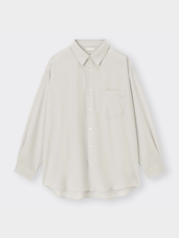 シアーオーバーサイズシャツ(長袖)NT+E