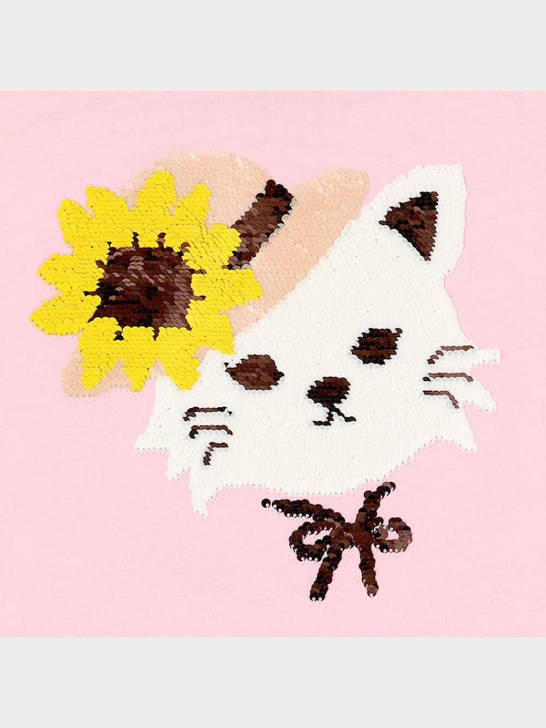 GIRLSスパンコールT(半袖)(キャット)+E