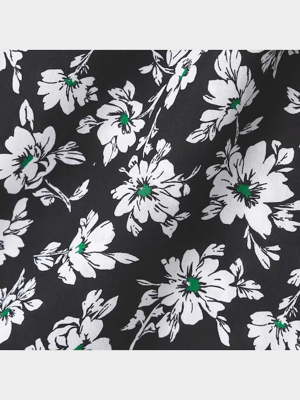 フラワーVネックティアードワンピース(5分袖)