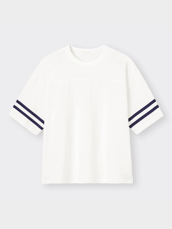 フットボールワイドフィットT(5分袖)(ライン)