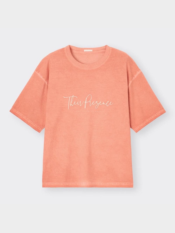 ウォッシュドビッグT(5分袖)(ロゴ)