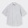 オックスフォードオーバーサイズシャツ(5分袖)(ストライプ)-WHITE