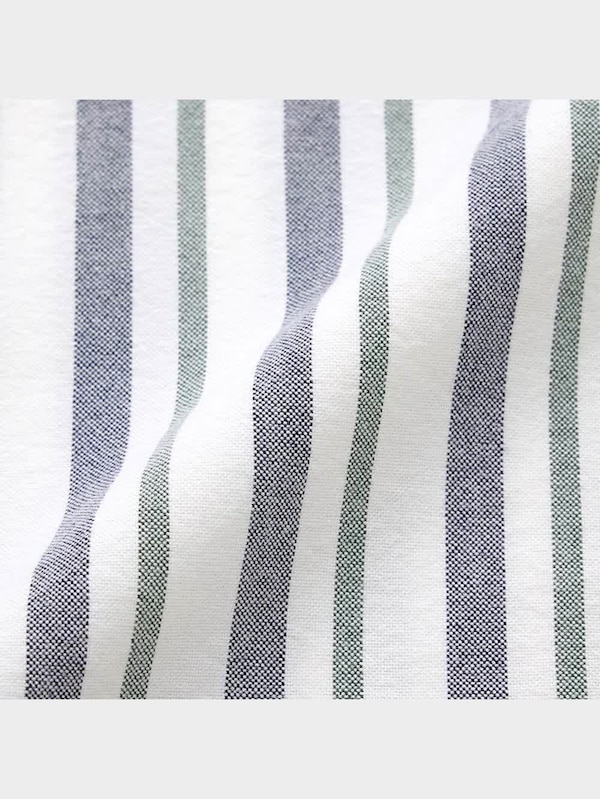 オックスフォードオーバーサイズシャツ(5分袖)(ストライプ)