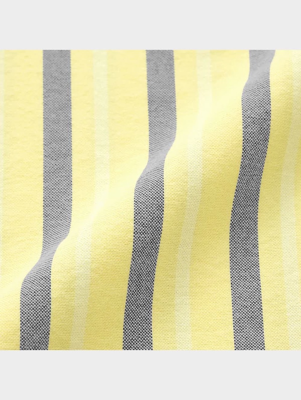 オックスフォードオーバーサイズシャツ(5分袖)(ストライプ)