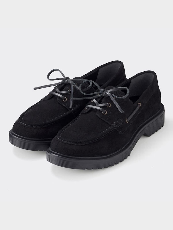 リアルレザーデッキシューズ+E