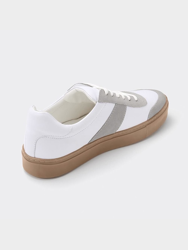 リアルレザーコンビネーションスニーカー+X