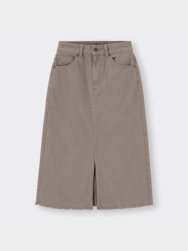 デニムスリットナローミディスカートOSA+EC(丈短め76～78cm)