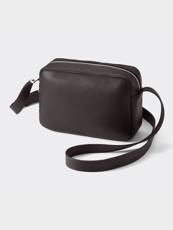 リアルレザースクエアショルダーバッグ+E