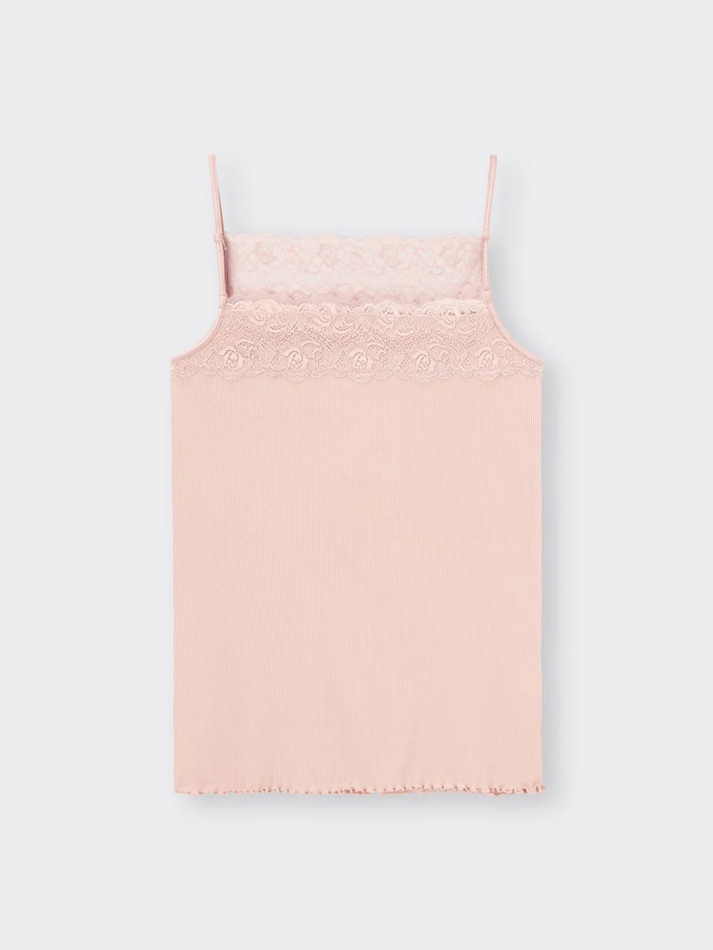 あーちゃん GU公式 | スタイルオーガニックコットンリブレースキャミソール