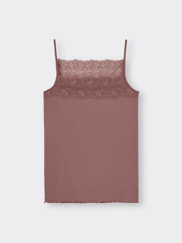 スタイルオーガニックコットンリブレースキャミソール