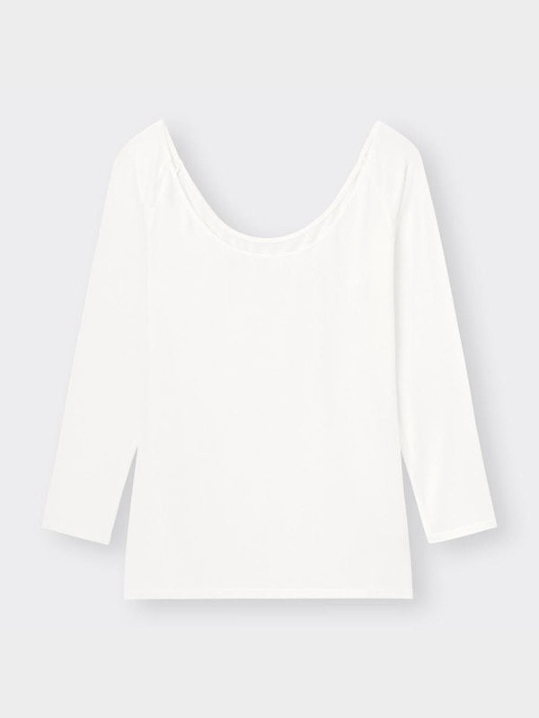 スタイルヒートワイドネックT(8分袖)