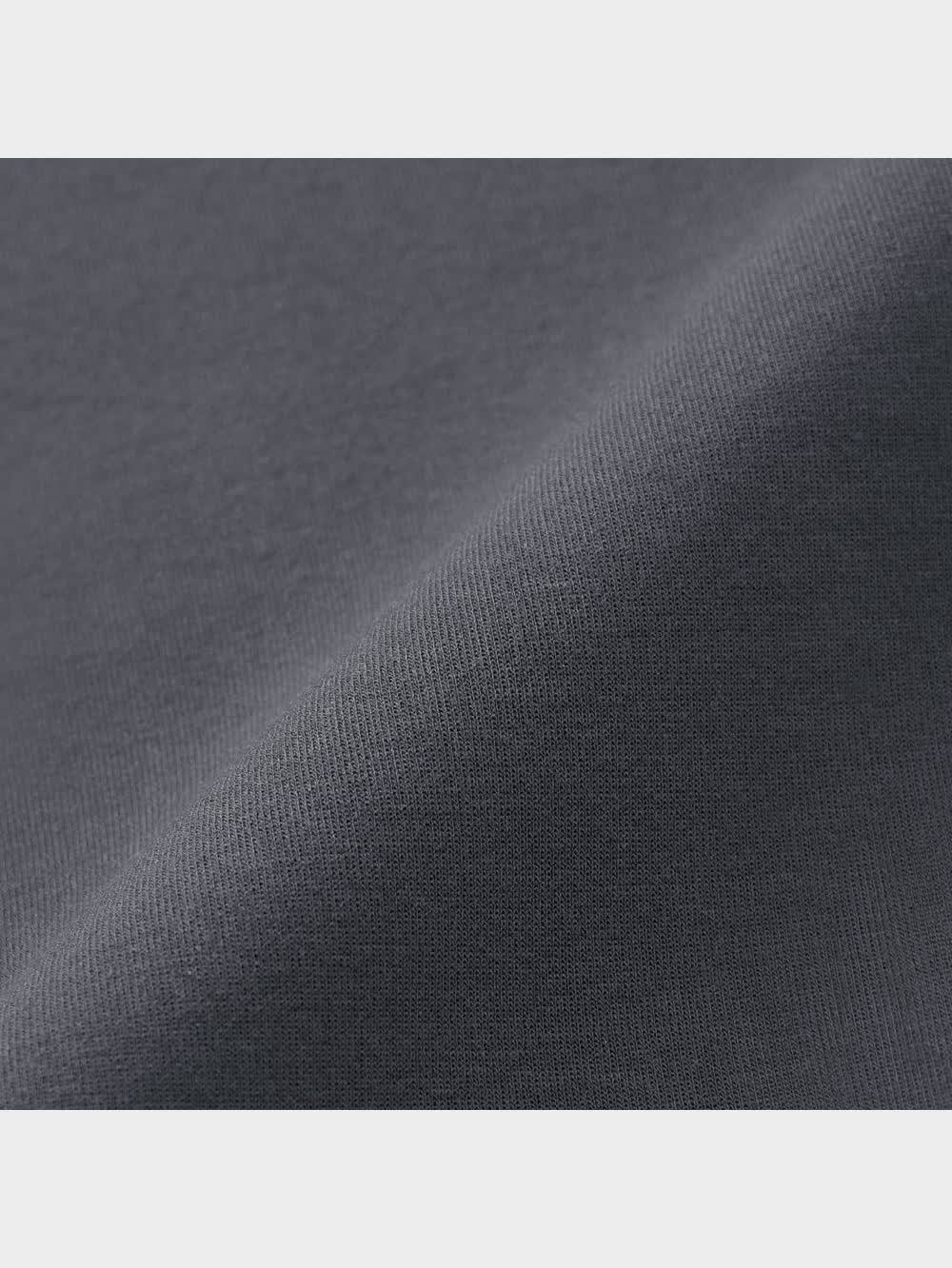 木灰　(クヌギ) GU公式 | スタイルヒートエクストラワイドネックT(長袖)