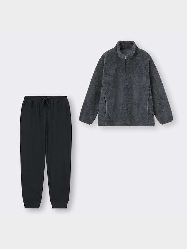 ボアハーフジップラウンジセット(長袖&ロングパンツ)