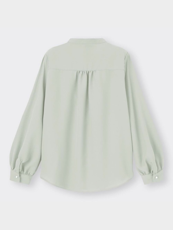 パールボタンブラウス(長袖)