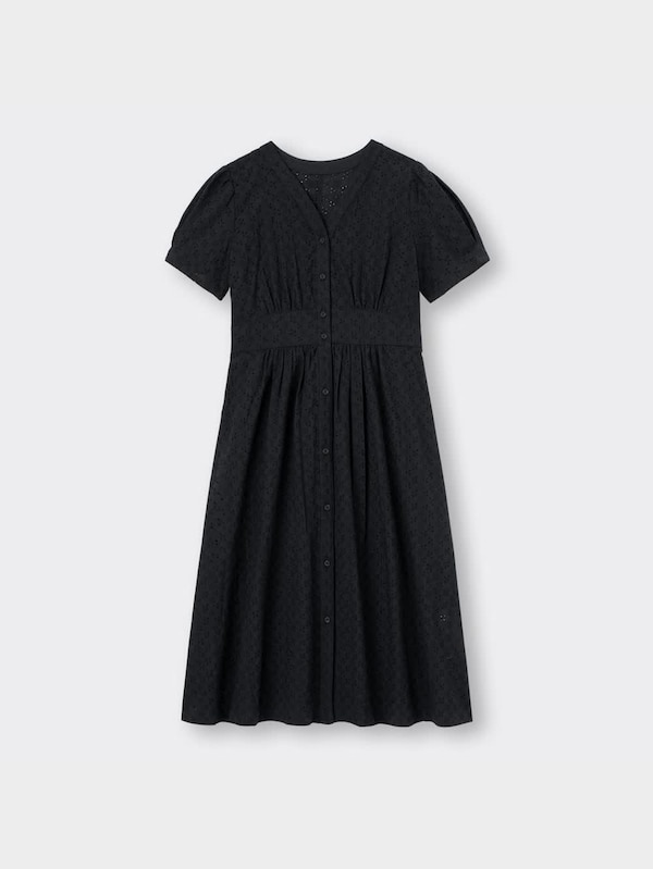 レースフロントボタンワンピース(半袖)YG