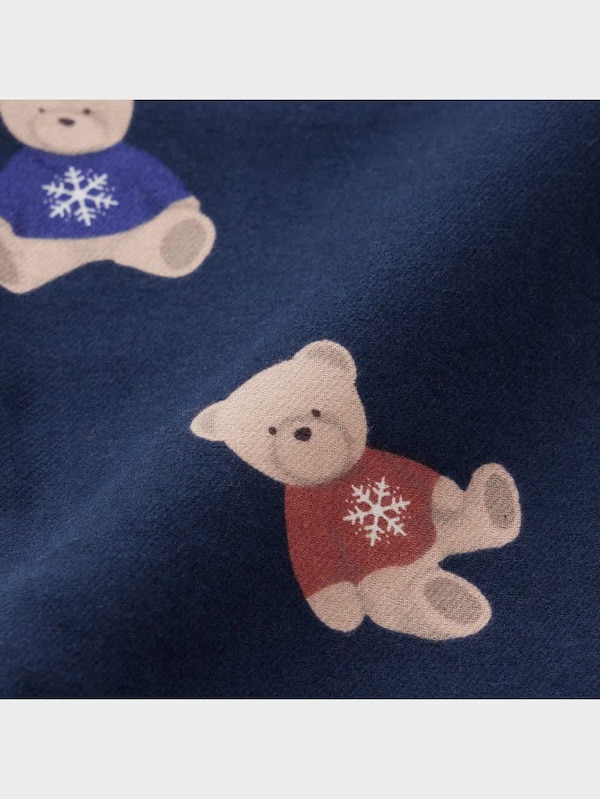 フランネルパジャマ(長袖&ロングパンツ)(ベア)