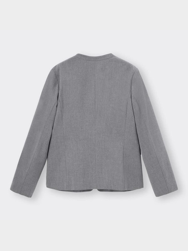 ウォッシャブルノーカラージャケットZ+E(セットアップ可能)