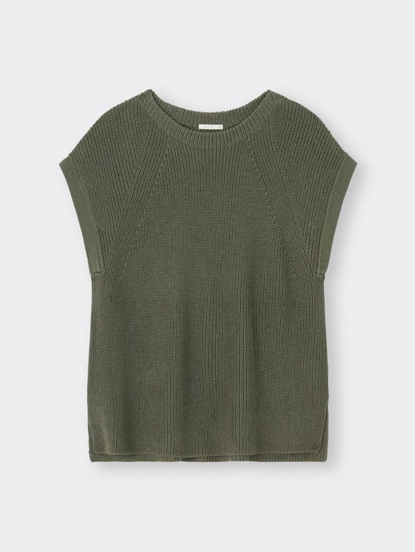 サイドスリットフレンチスリーブセーター