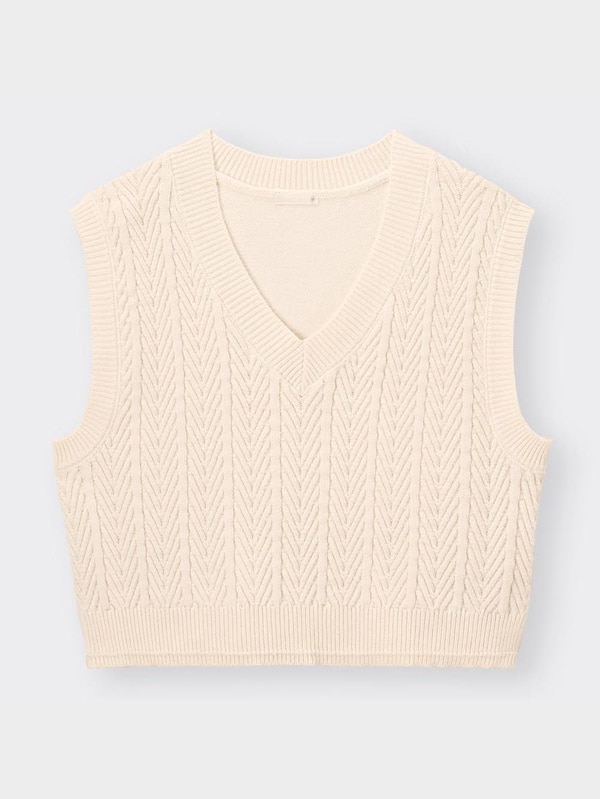 コットンブレンドコンパクトベストYT+E